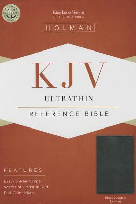 KJV Ultrathin Reference Bible, Black Bonded Leather