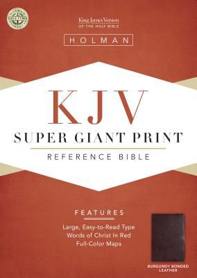 KJV Super Giant Print Reference Bible, Burgundy Bonded Leather